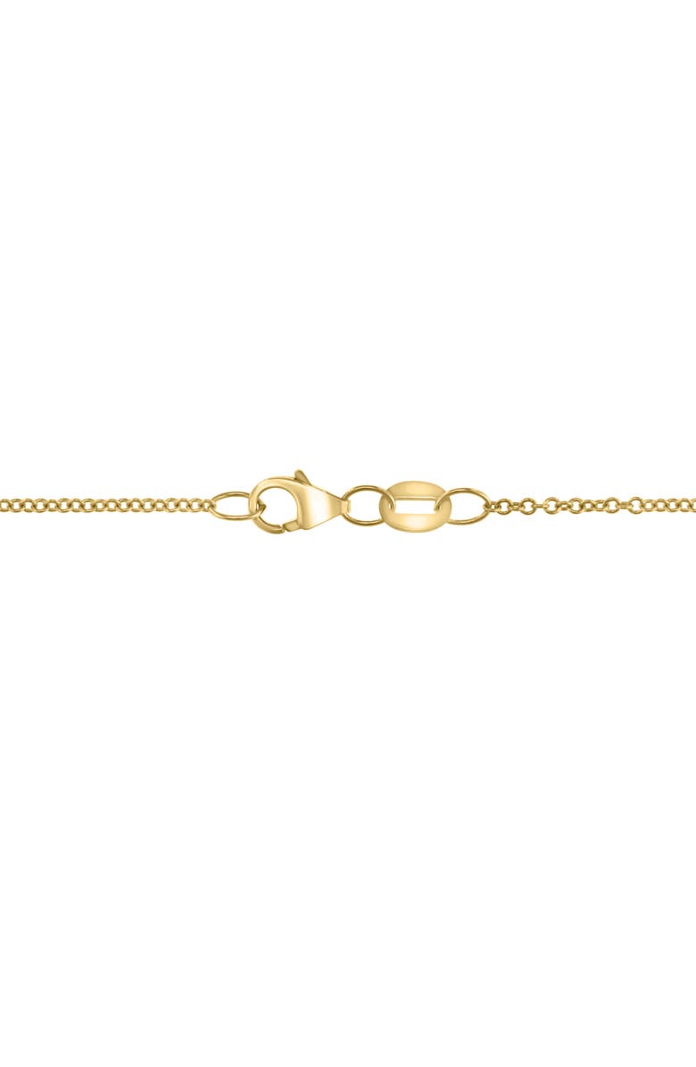 EFFY 14K Gold Plated Sterling Silver Diamond Flower Pendant Necklace, Alternate, color, Gold