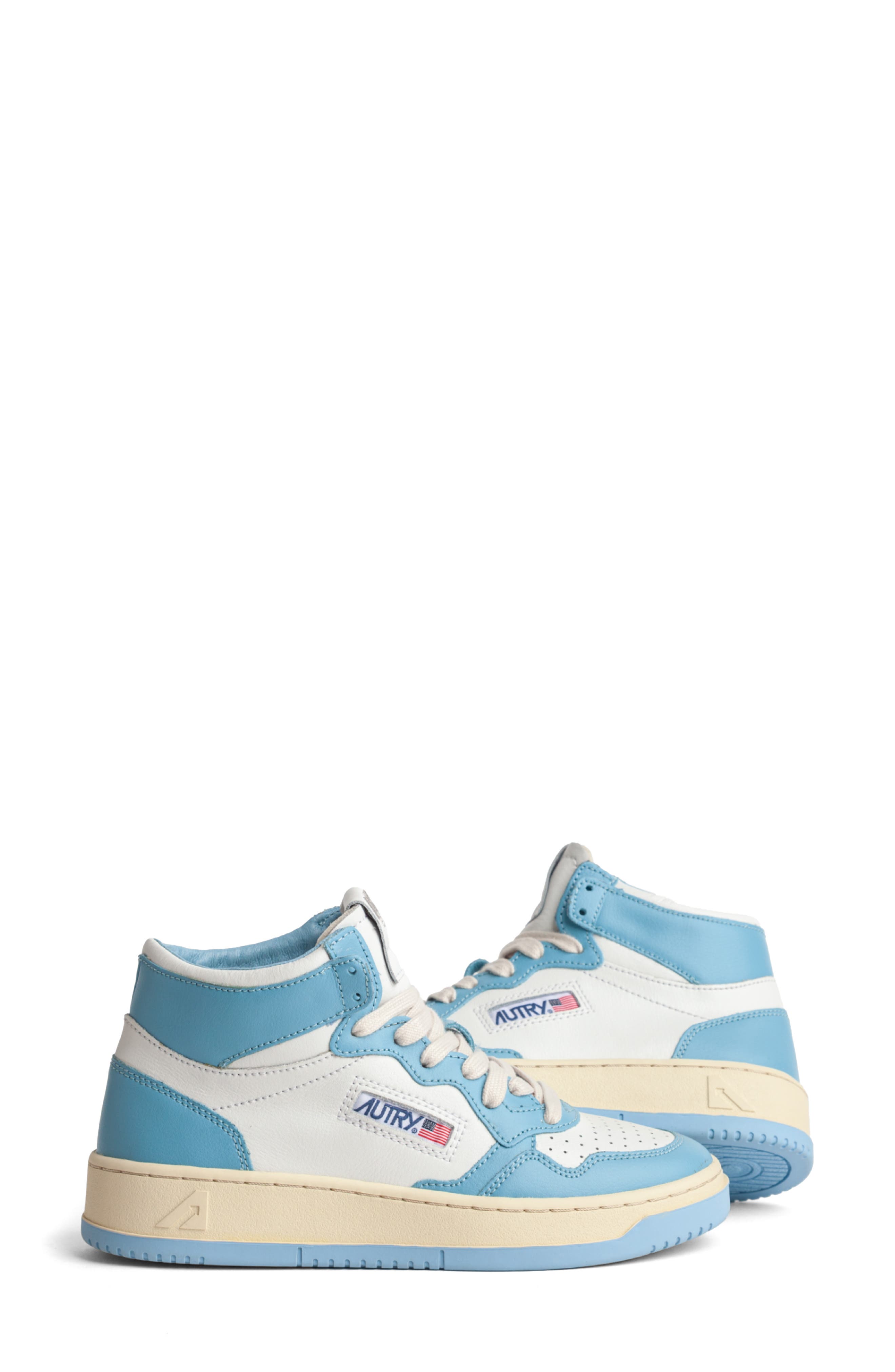 Medalist Mid High Top Sneaker, Alternate, color, SEA BLUE/ WHITE LEATHER