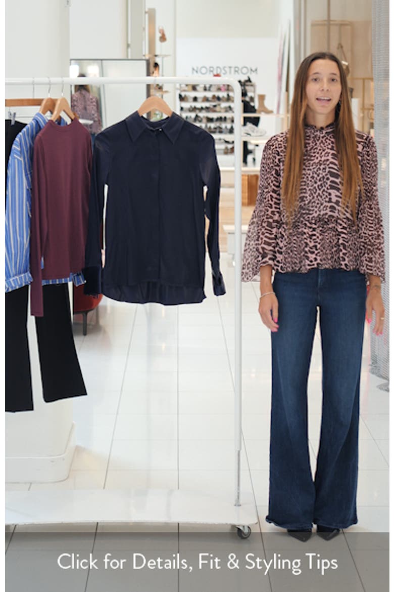Ameira Silk Satin Button-Up Shirt video