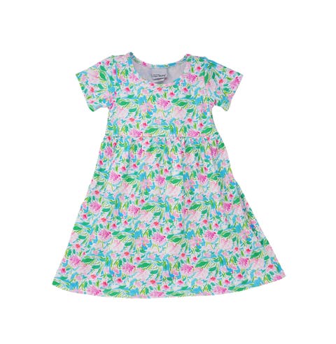 Girl's Playtime UPF 50+ Laya Short Sleeve Tee Dress