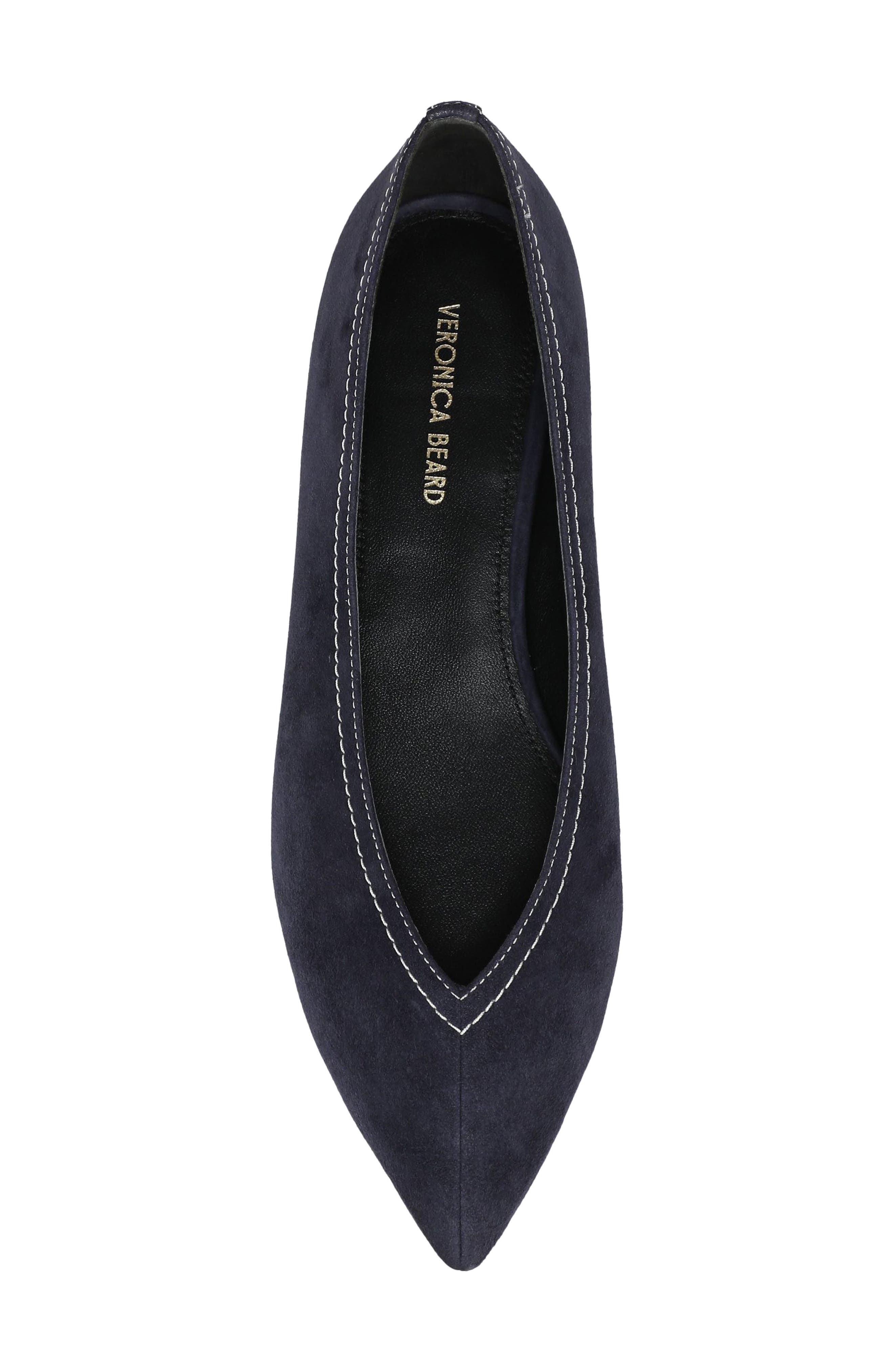 Bancroft Pointed Toe Flat, Alternate, color, NAVY