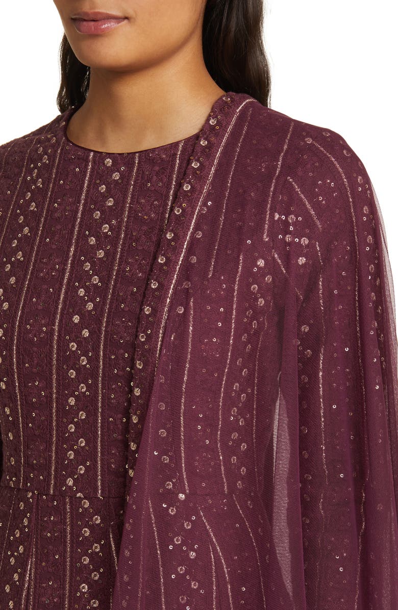 Sani Samud Embroidered Long Sleeve Anarkali with Dupatta, Alternate, color, 