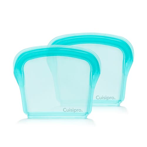 Cuisipro Pack-it Silicone Reusable Storage Bag, Set Of 2, 200ml/6.75 oz In Blue