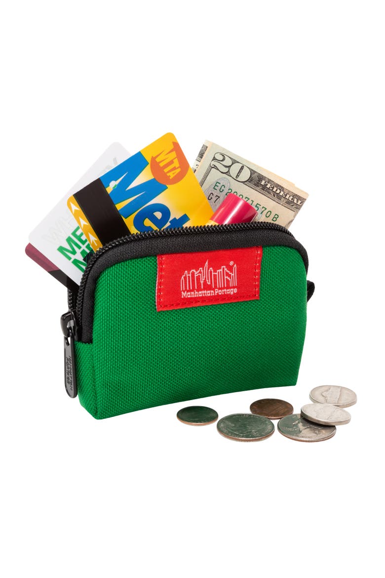 Coin Purse W/Divider, Alternate, color, Green