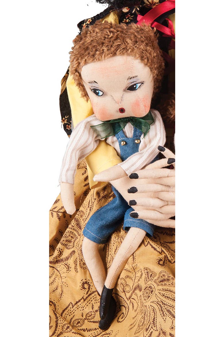 Halloween Sadie Old Hag Hansel & Gretel Large Folk Art Doll Figurine 36", Alternate, color, Yellow