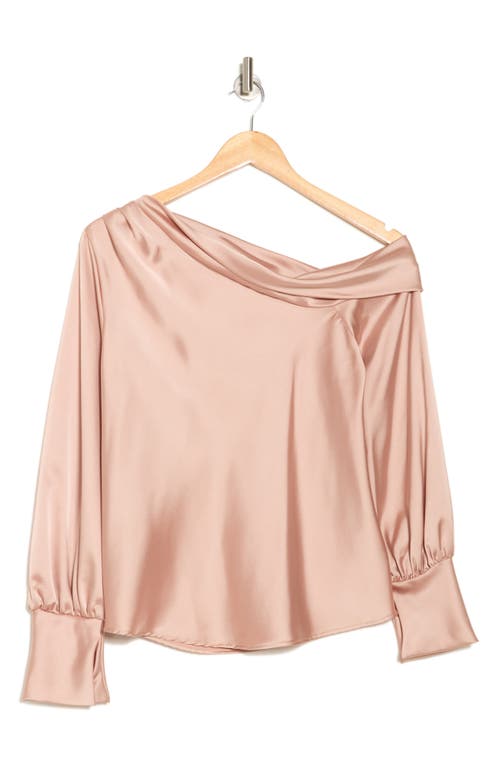 RENEE C RENEE C ASYMMETRICAL DROP SHOULDER SATIN TOP 