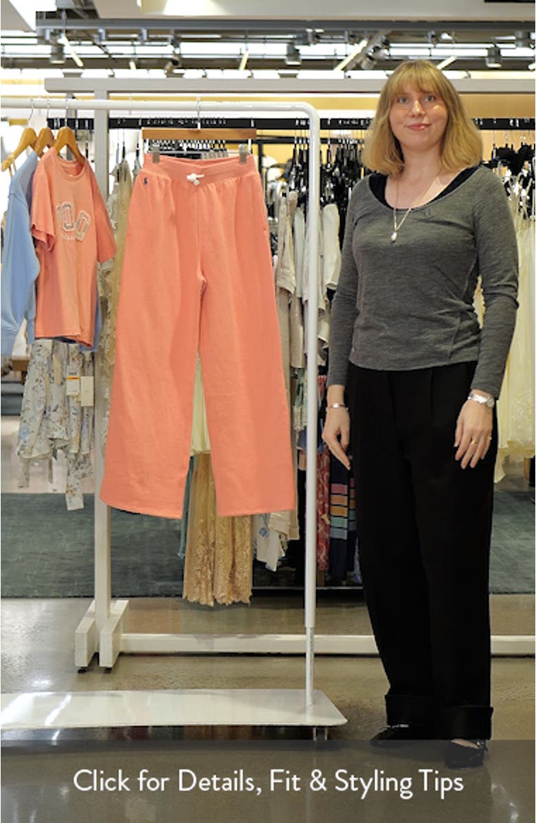 Kids' Wide Leg Fleece Sweat Pants, sales video thumbnail