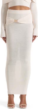 Manière De Voir Amy Asymmetric Midaxi Skirt With Hardware Detail