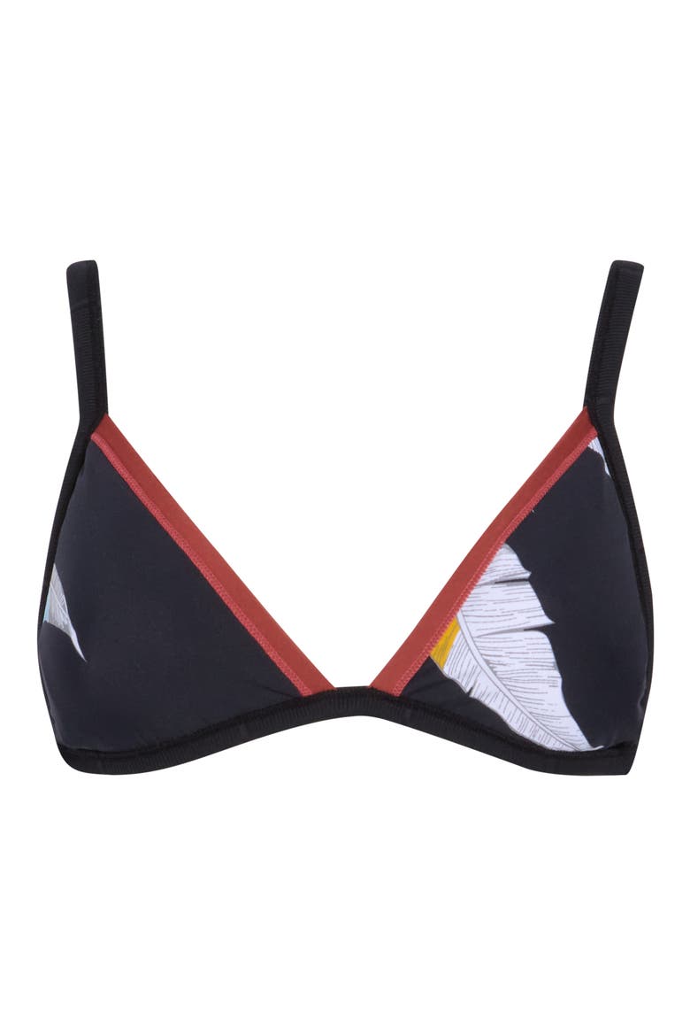 Rewind Triangle Bikini Top, Alternate, color, BROWN
