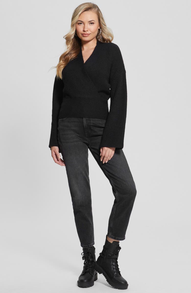 GUESS Nora Wrap Rib Sweater, Alternate, color, 