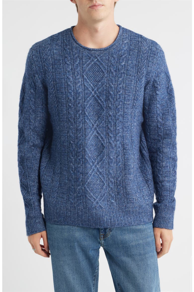 Tri-Blend Fisherman Sweater, Main, color, NAVY