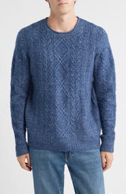 Schott NYC Tri-Blend Fisherman Sweater
