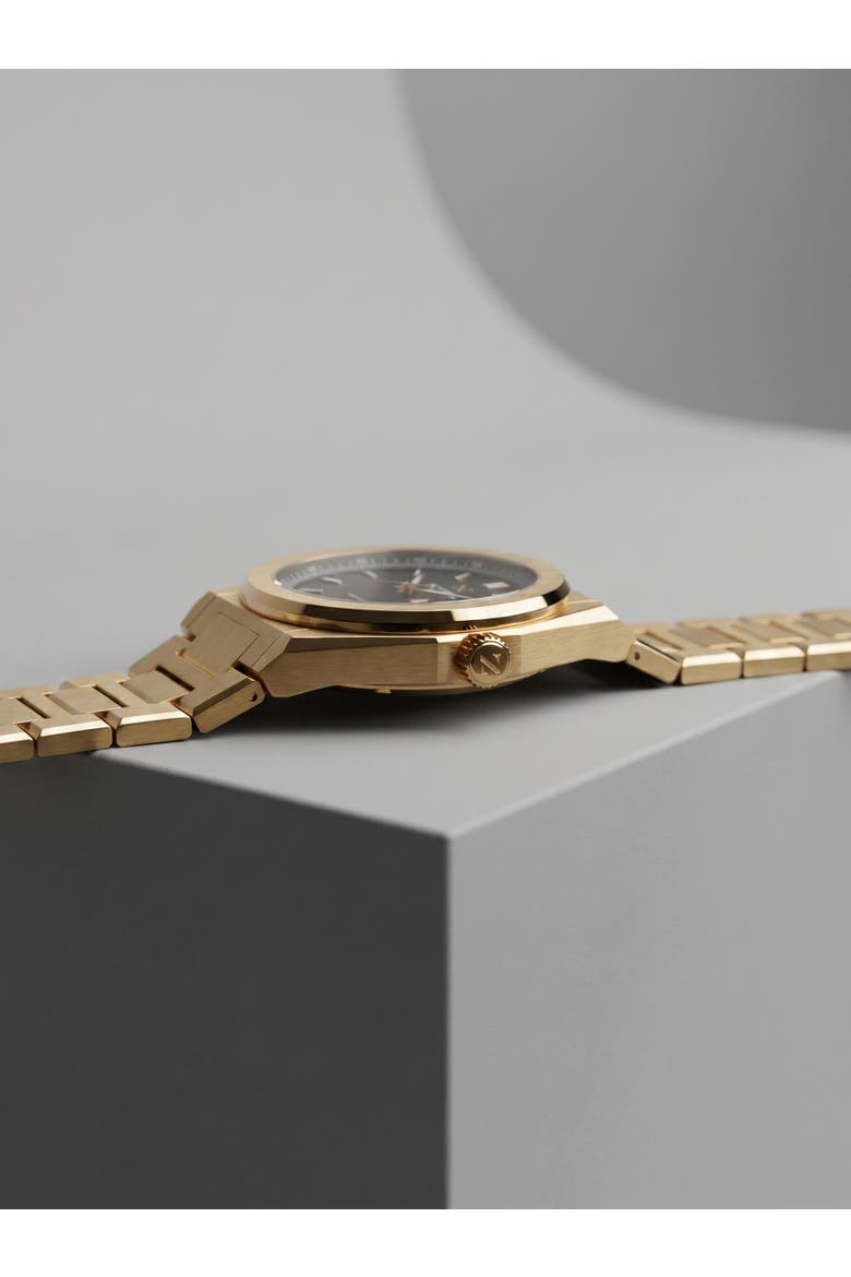 Ascend Sphinx 03 42MM Automatic Watch In Brushed Gold, Alternate, color, Rich Yellow Gold/Obsidian