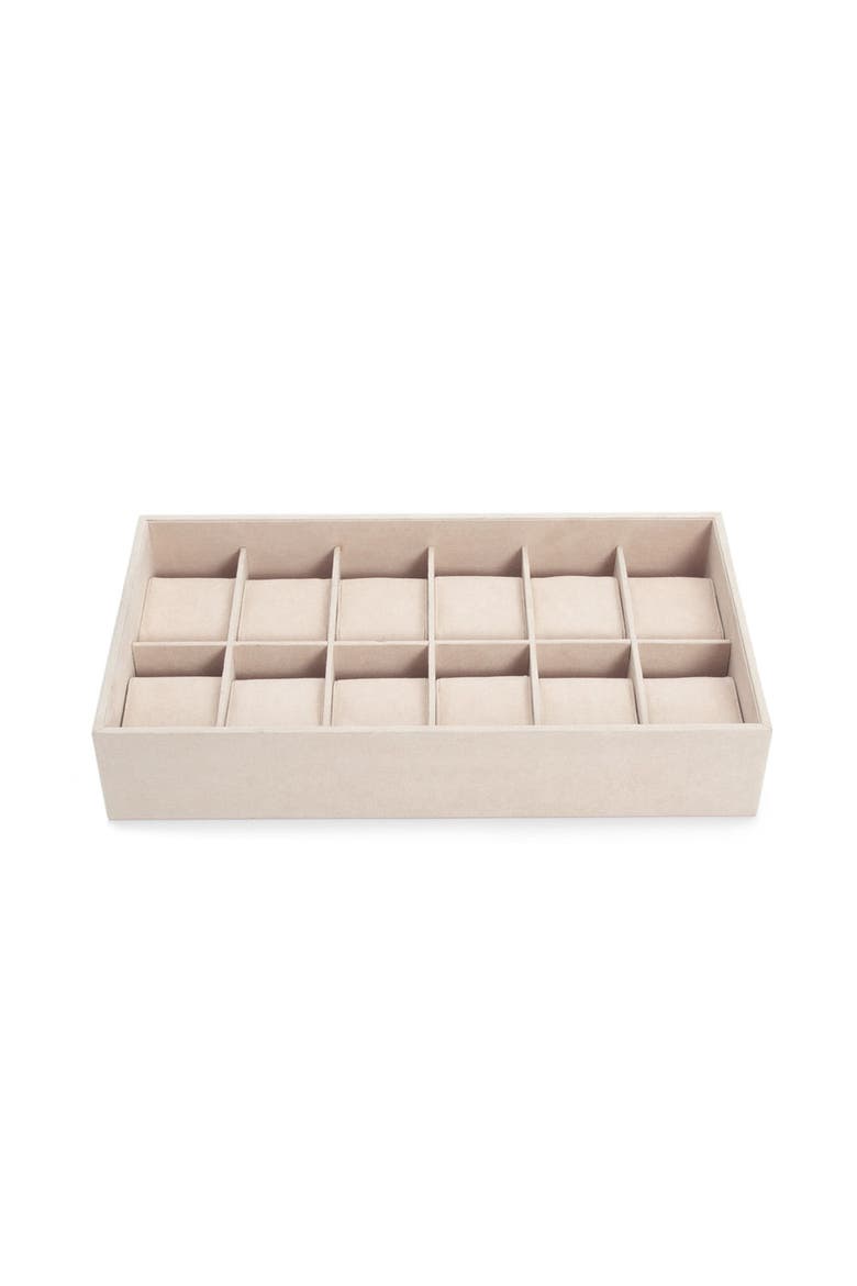 Vault 12 Piece Watch Tray Insert, Main, color, Beige