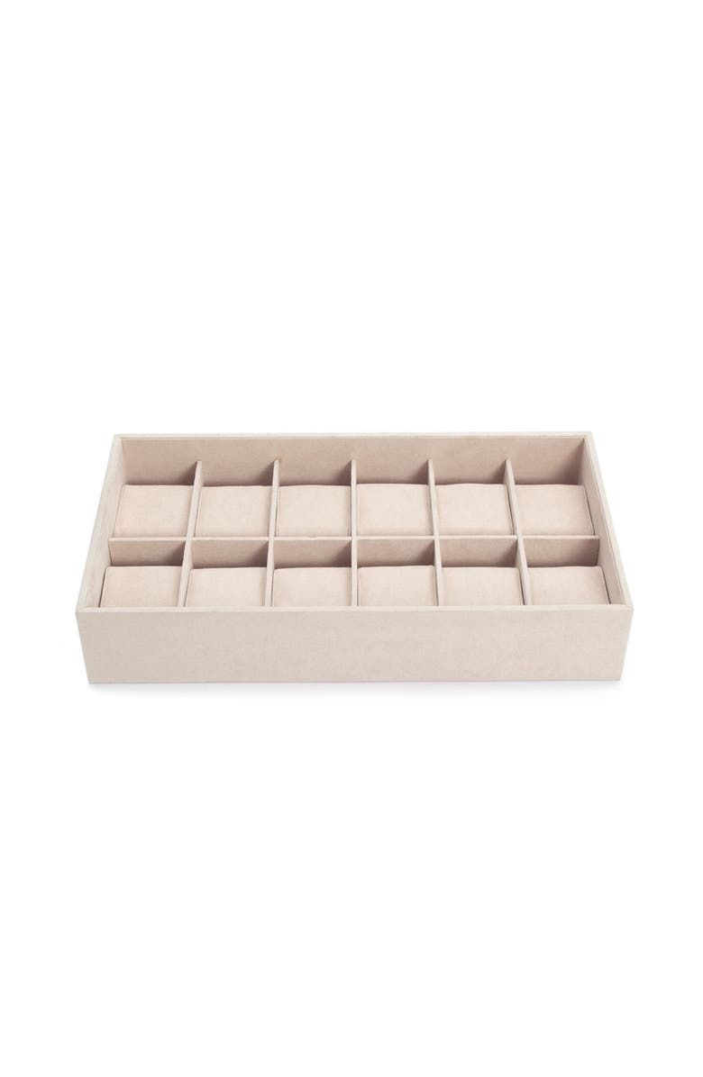 WOLF Vault 12 Piece Watch Tray Insert, Main, color, Beige