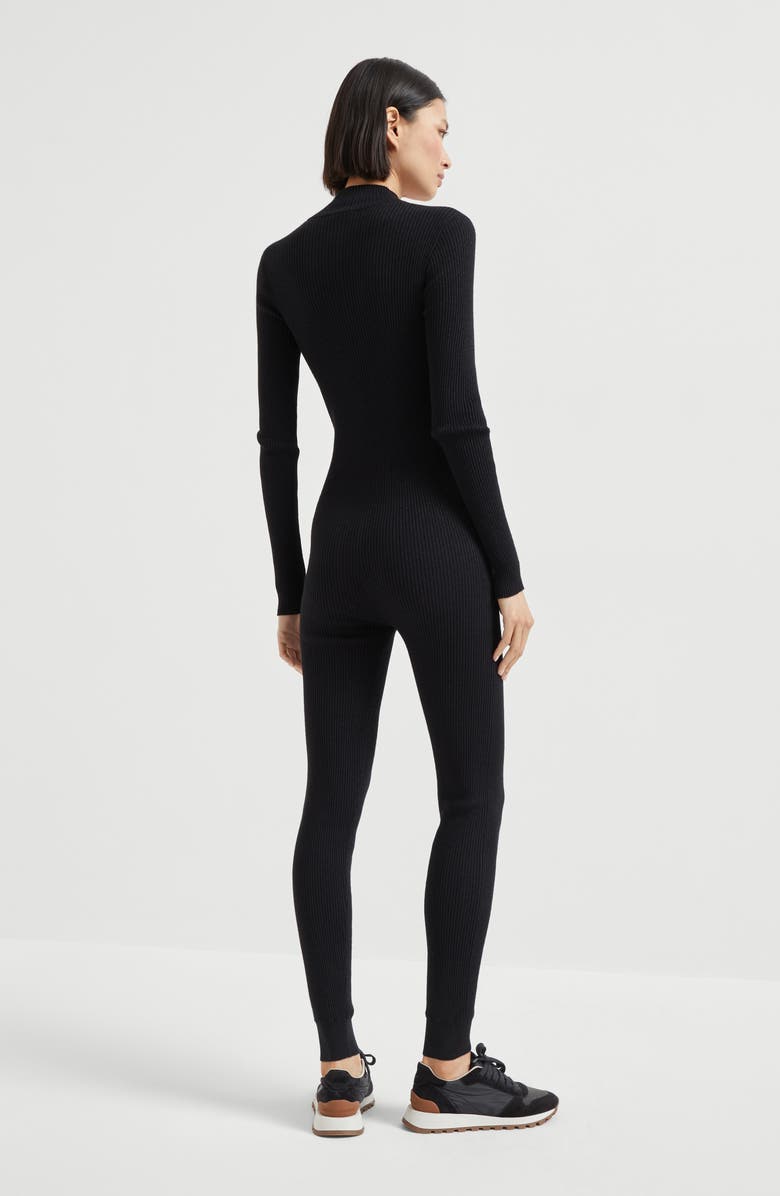 Brunello Cucinelli Sparkling jumpsuit with monili, Alternate, color, Black