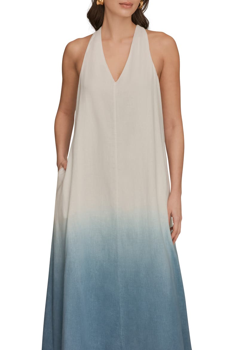 V-Neck Sleeveless Maxi Dress, Alternate, color, WASHED INDIGO D