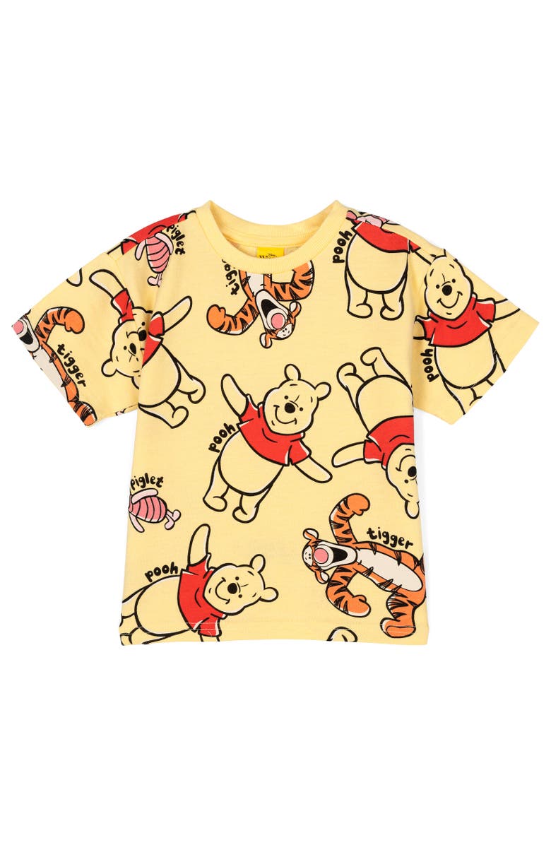 Disney Winnie the Pooh Baby French Terry 2-Piece T-Shirt and Shorts Set, Alternate, color, Pooh Tigger Yellow