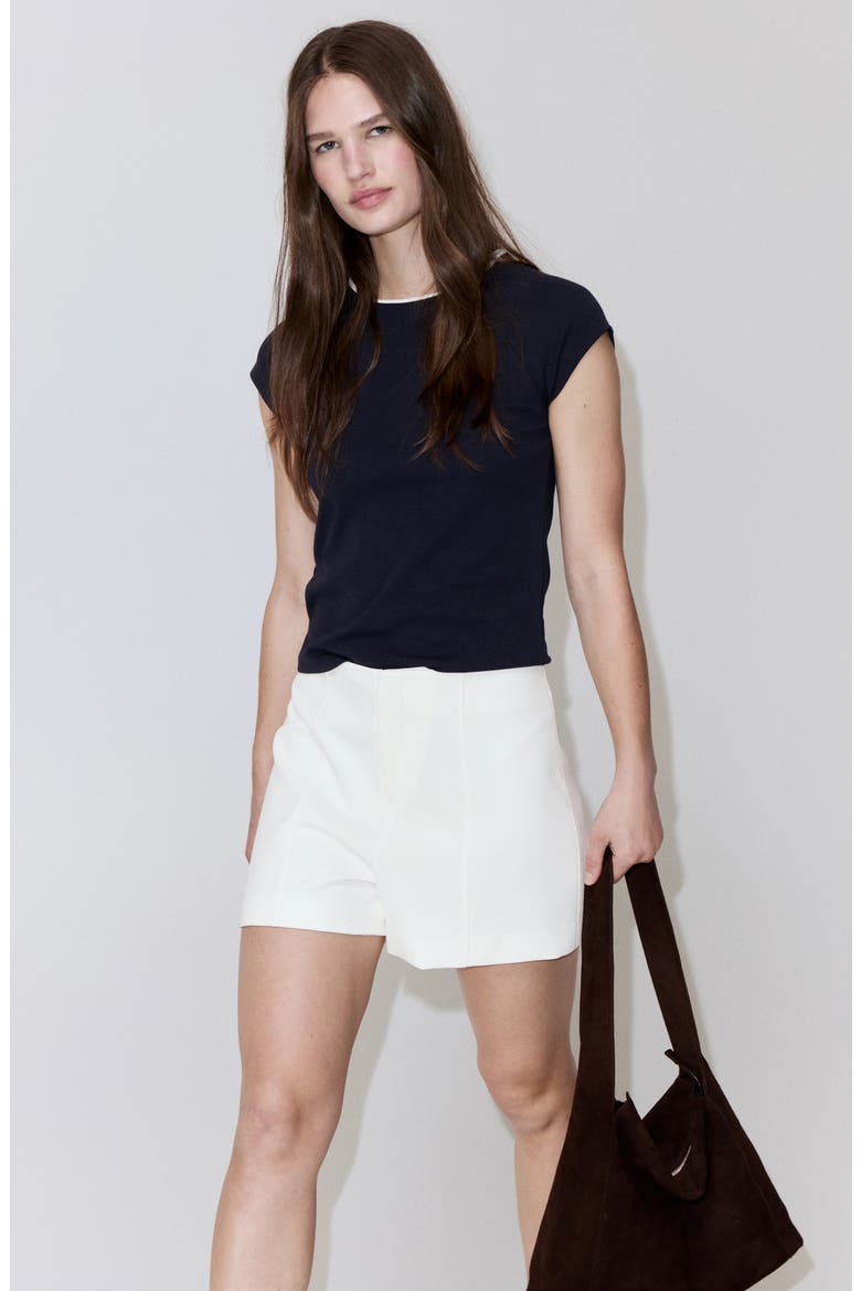 Front Seam Shorts, Alternate, color, ECRU