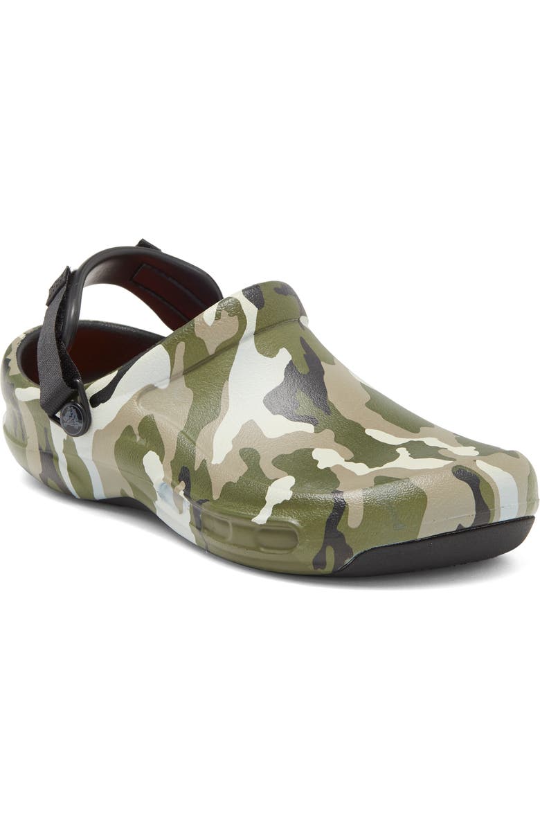 CROCS Gender Inclusive Waterproof Bistro Pro Camo Graphic Clog, Main, color,