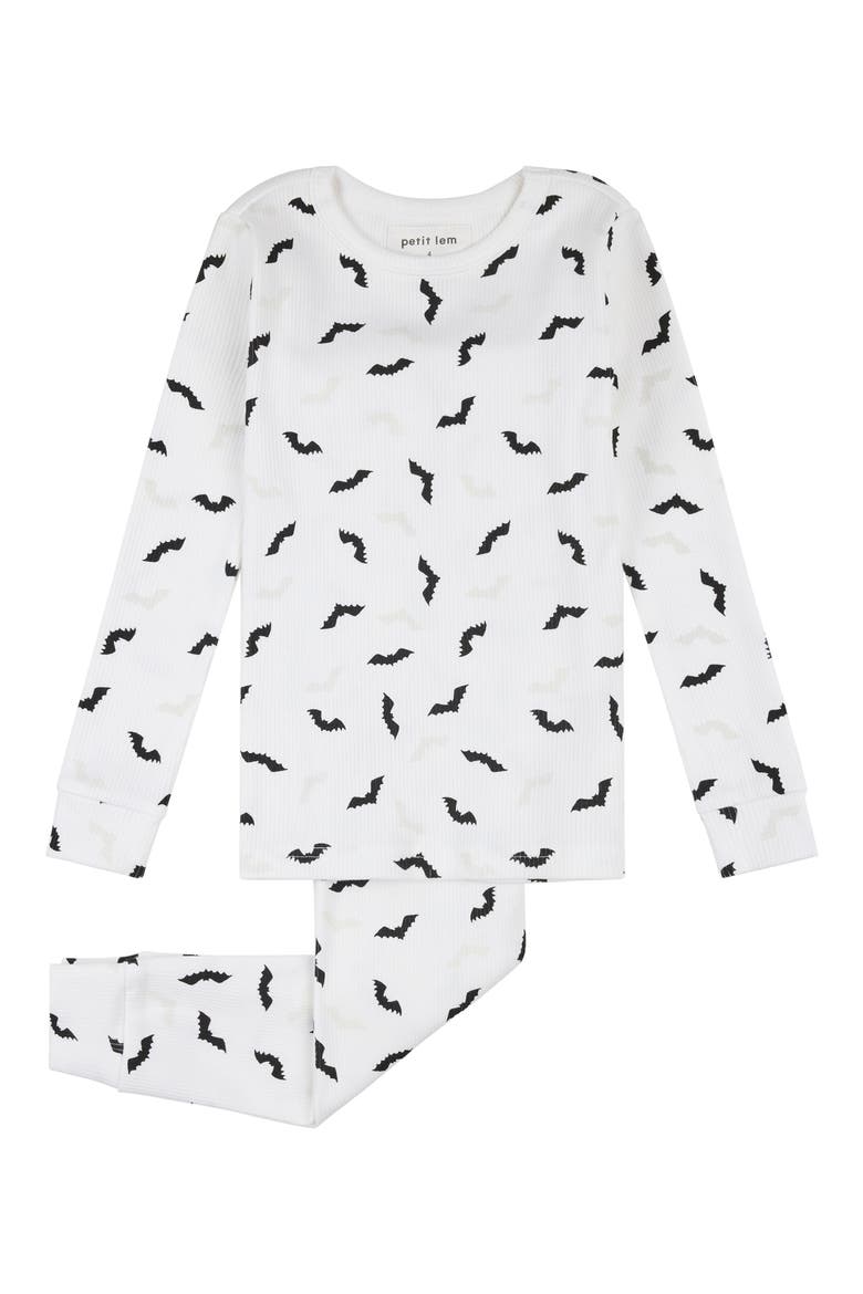 Kids' Cotton Rib Pajamas, Main, color, OFF WHITE