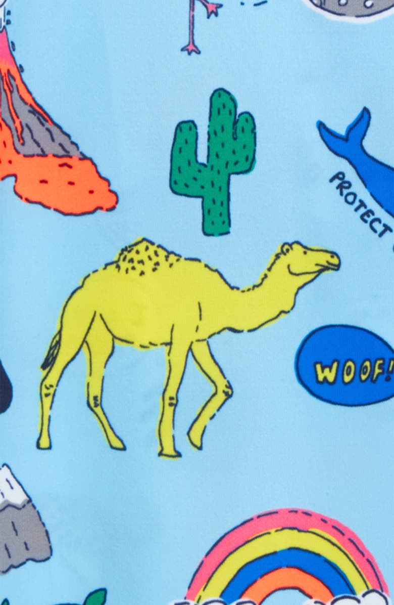 Mini Boden Animal Kingdom One-Piece Rashguard Swimsuit, Alternate, color, 