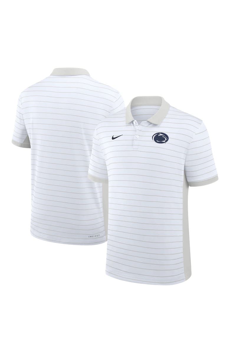 Nike Men's Nike White Penn State Nittany Lions 2025 Early Season Coaches Sideline Victory Stripe Performance Polo, Main, color, White