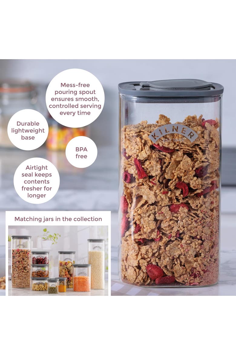 Fresh Storage Cereal Dispenser, Alternate, color, Clear