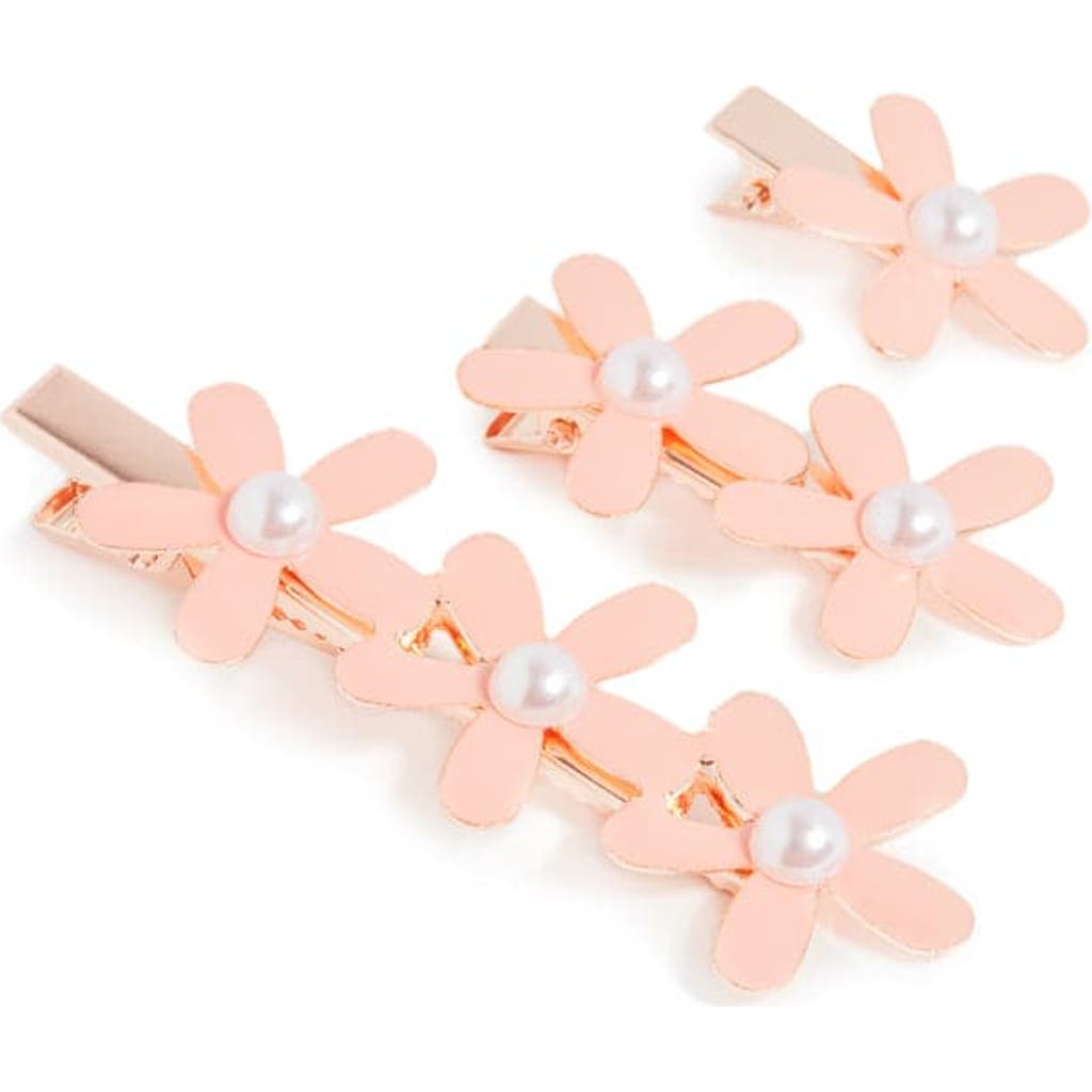 Nume Flower Hair Clip Set In Pink