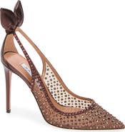 Aquazzura Bow Tie Crystal Slingback Pump