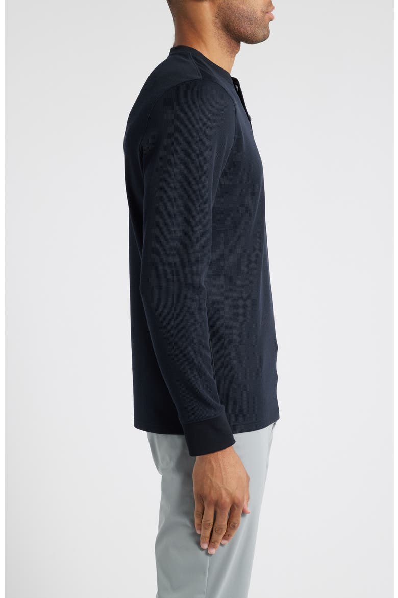 Henderson Long Sleeve Performance Henley, Alternate, color, BLACK SOLID