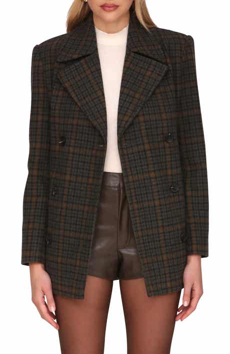 Avec Les Filles Oversize Double Breasted Peacoat