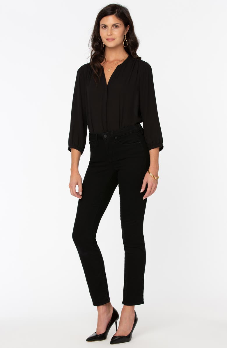 NYDJ Sheri Slim Jeans, Alternate, color, Black