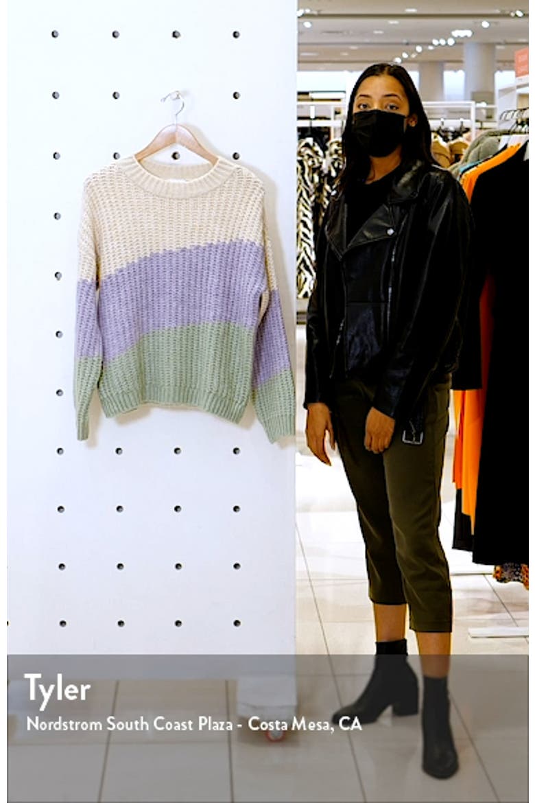Colorblock Mock Neck Sweater video