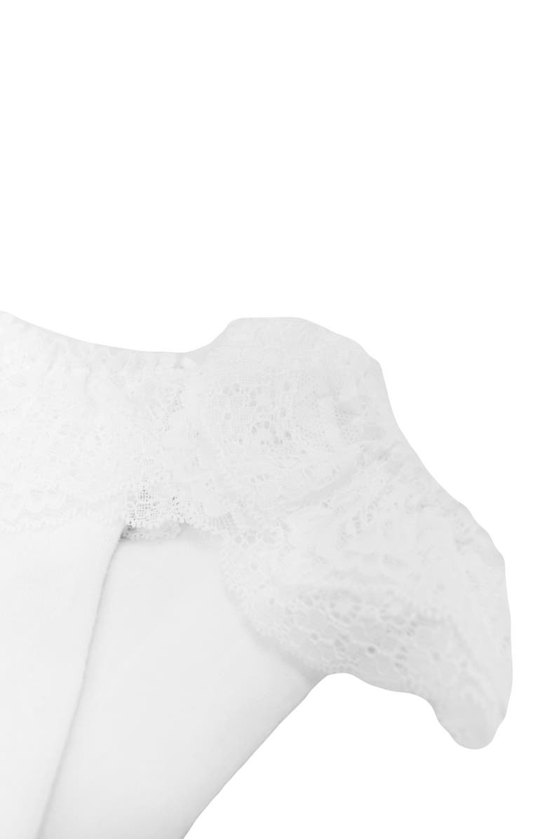 maje Lace frill socks, Alternate, color, White