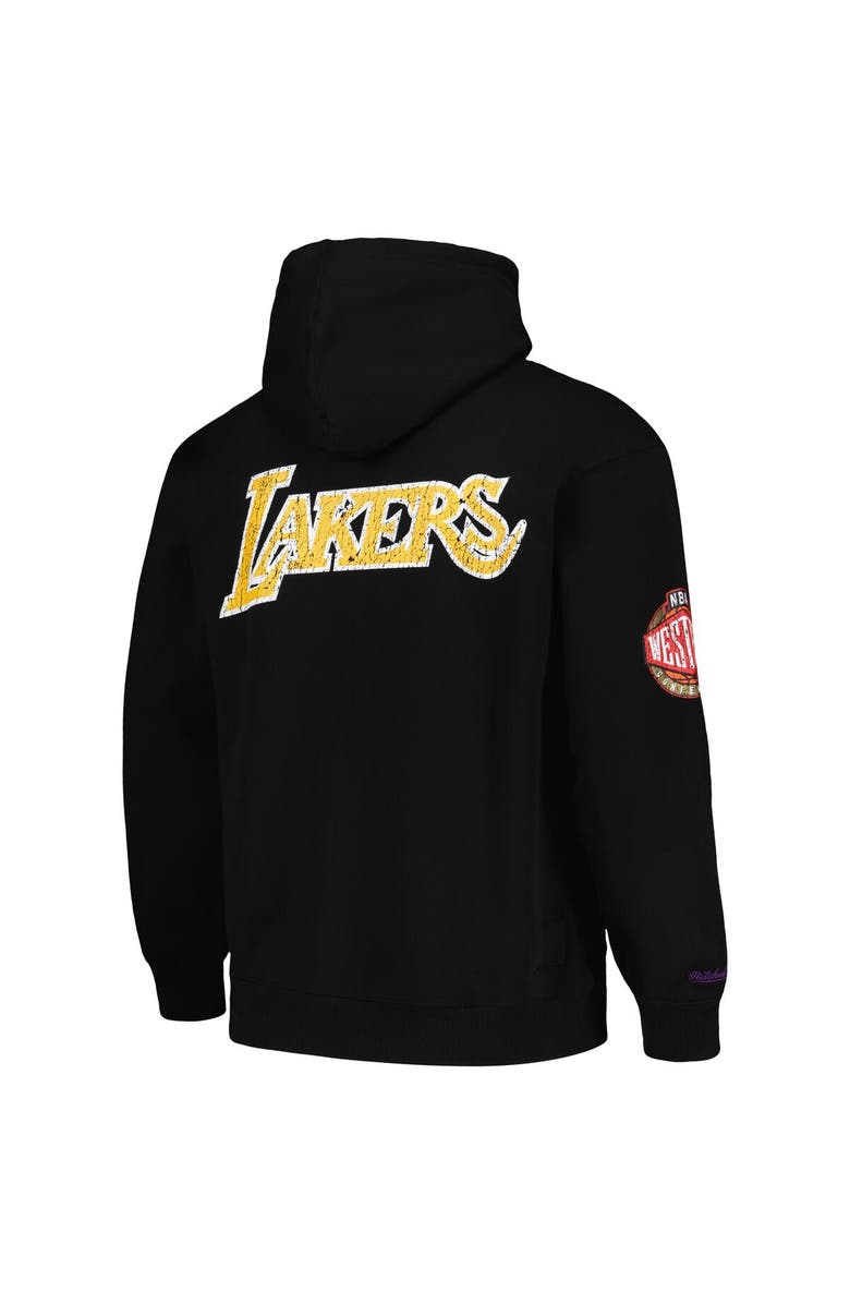 Mitchell & Ness Men's Mitchell & Ness Black Los Angeles Lakers Hardwood Classics OG 2.0 Pullover Hoodie, Alternate, color, Black