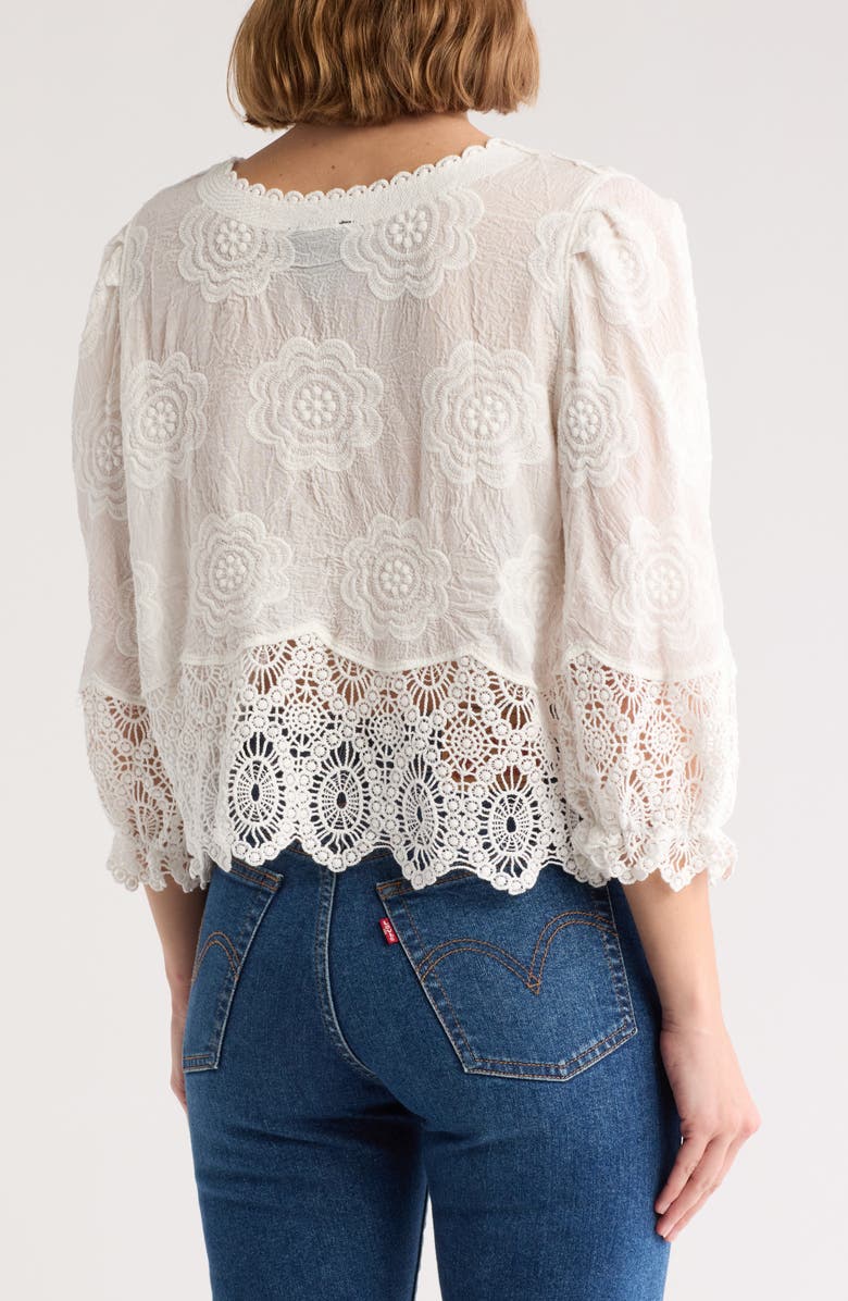 LIV LOS ANGELES Embroidered Button-Up Shirt, Alternate, color, 