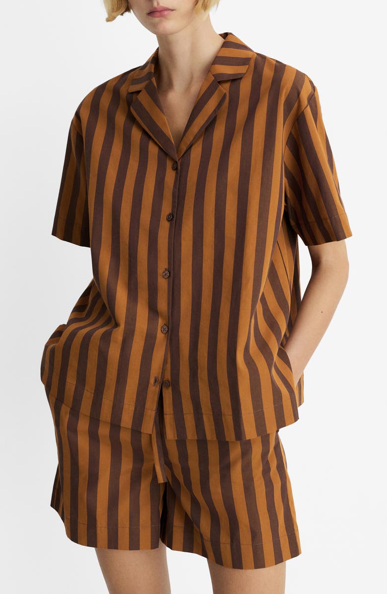 MANGO Stripe Cotton Pajama Top, Main, color, 
