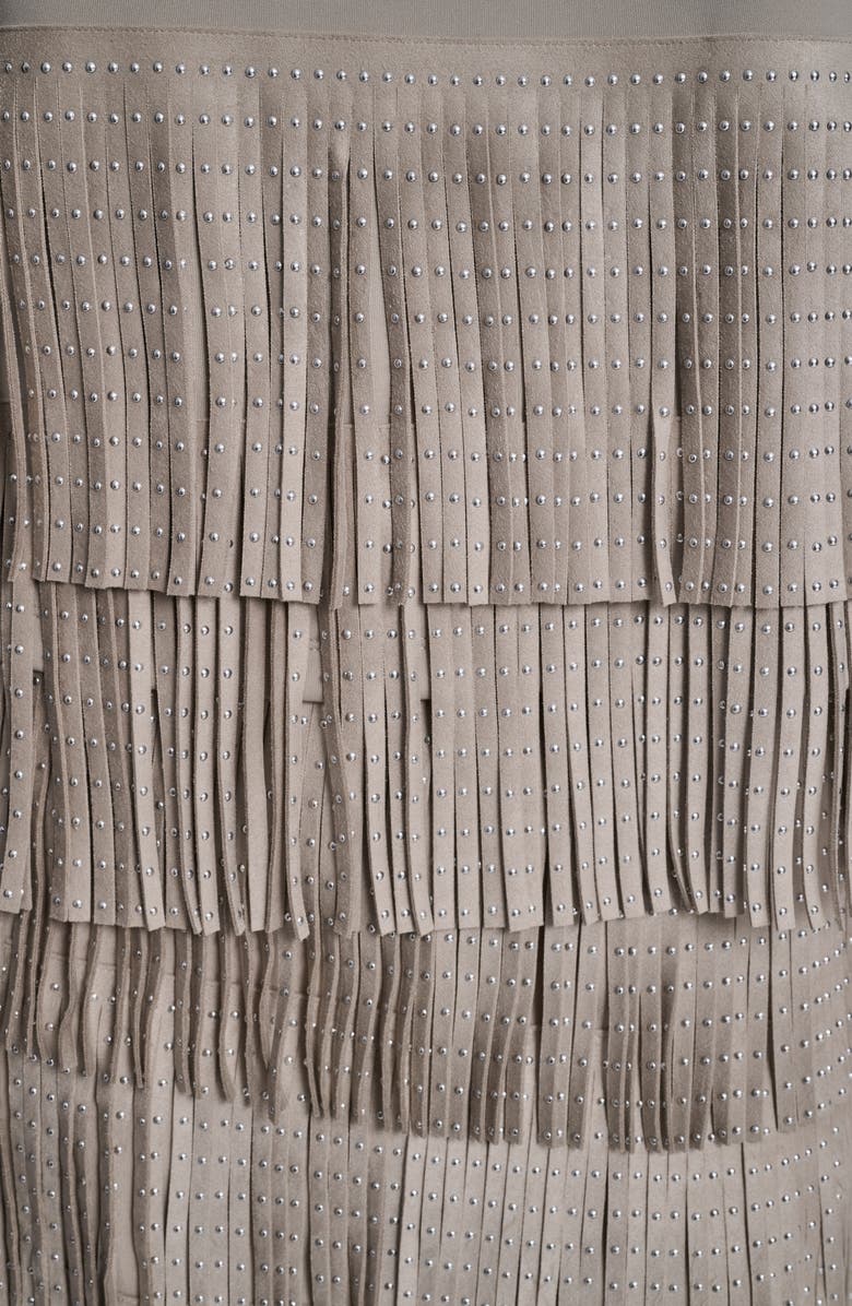 DKNY Stud Fringe Top, Alternate, color, Pebble