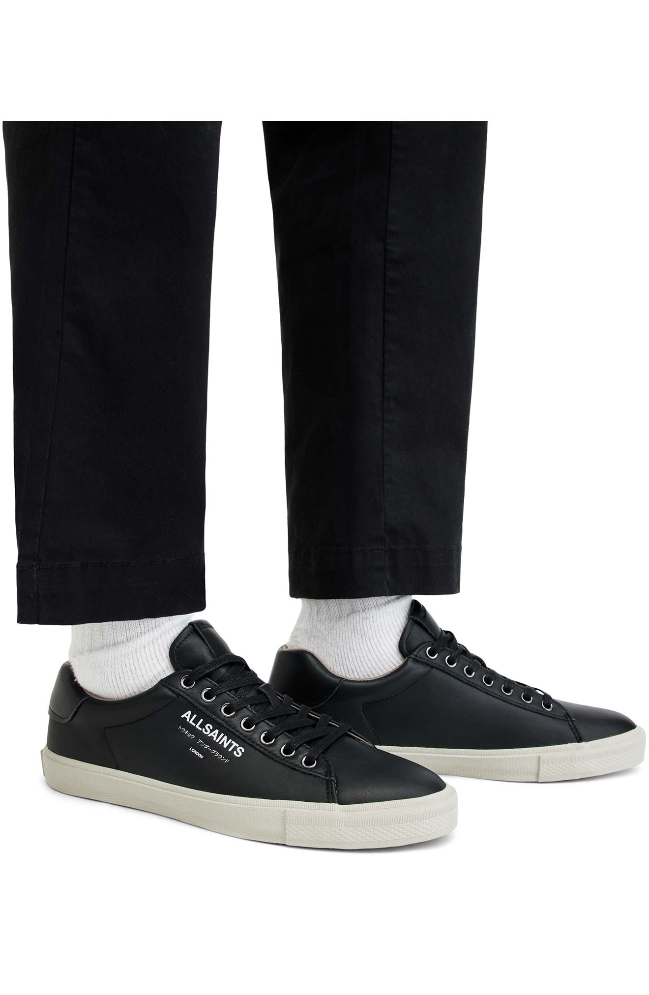 AllSaints Underground Low Top Sneaker, Alternate, color, Black