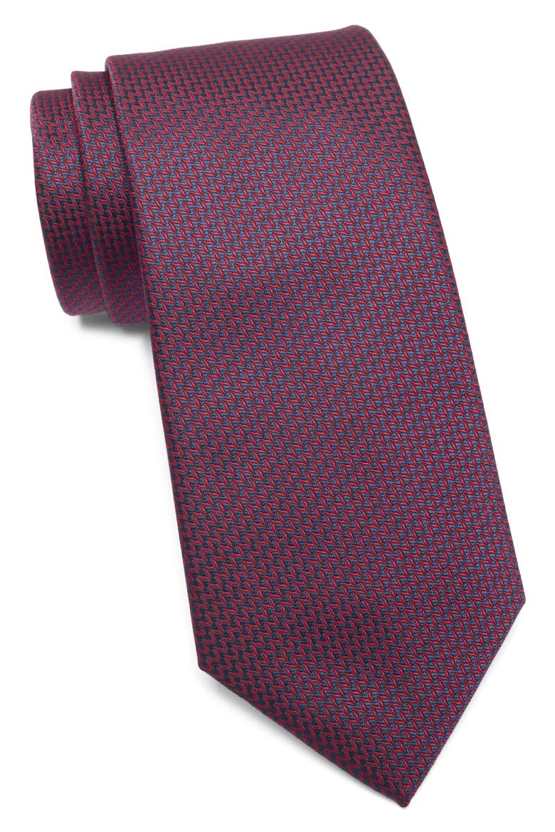 Zigzag Tie, Main, color, RED