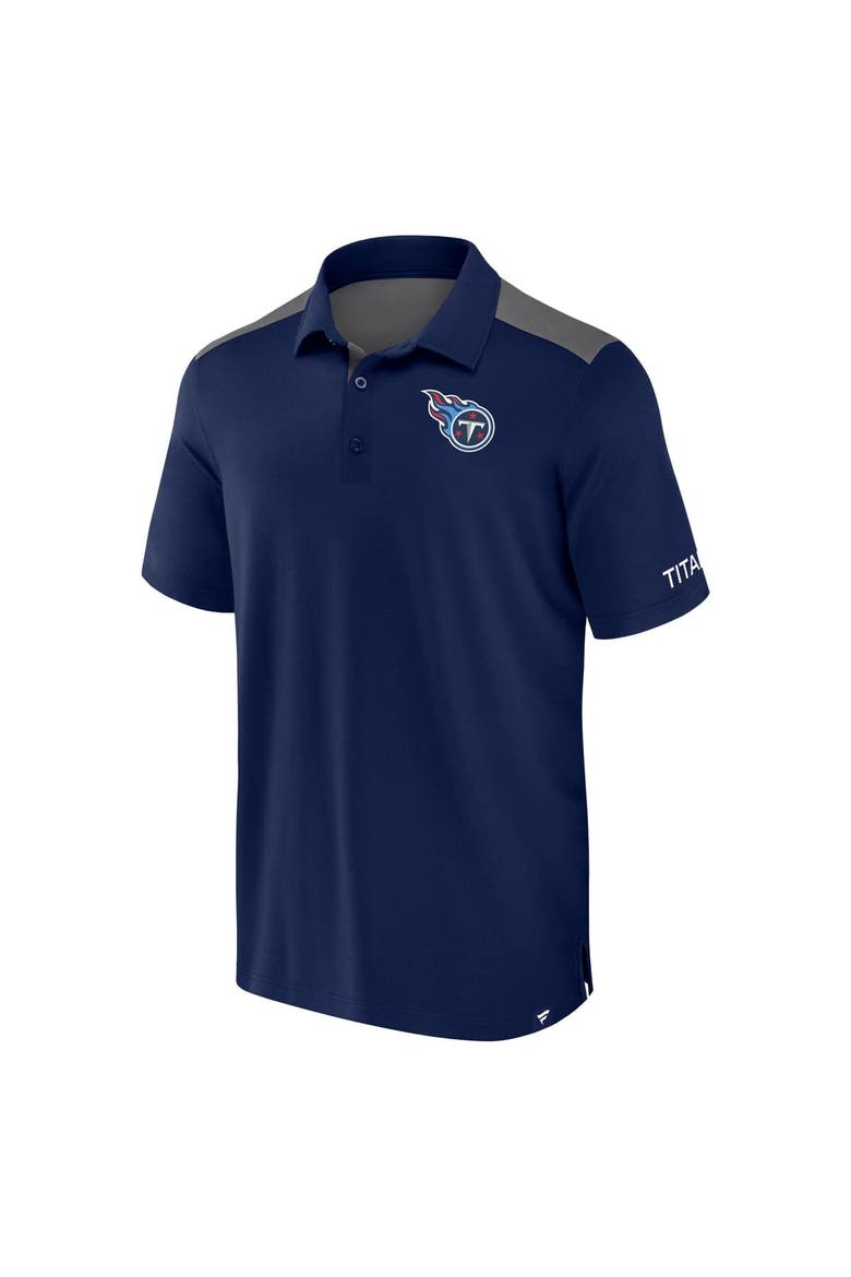 Men's Fanatics  Navy/Gray Tennessee Titans Colorblock Polo, Alternate, color, Navy