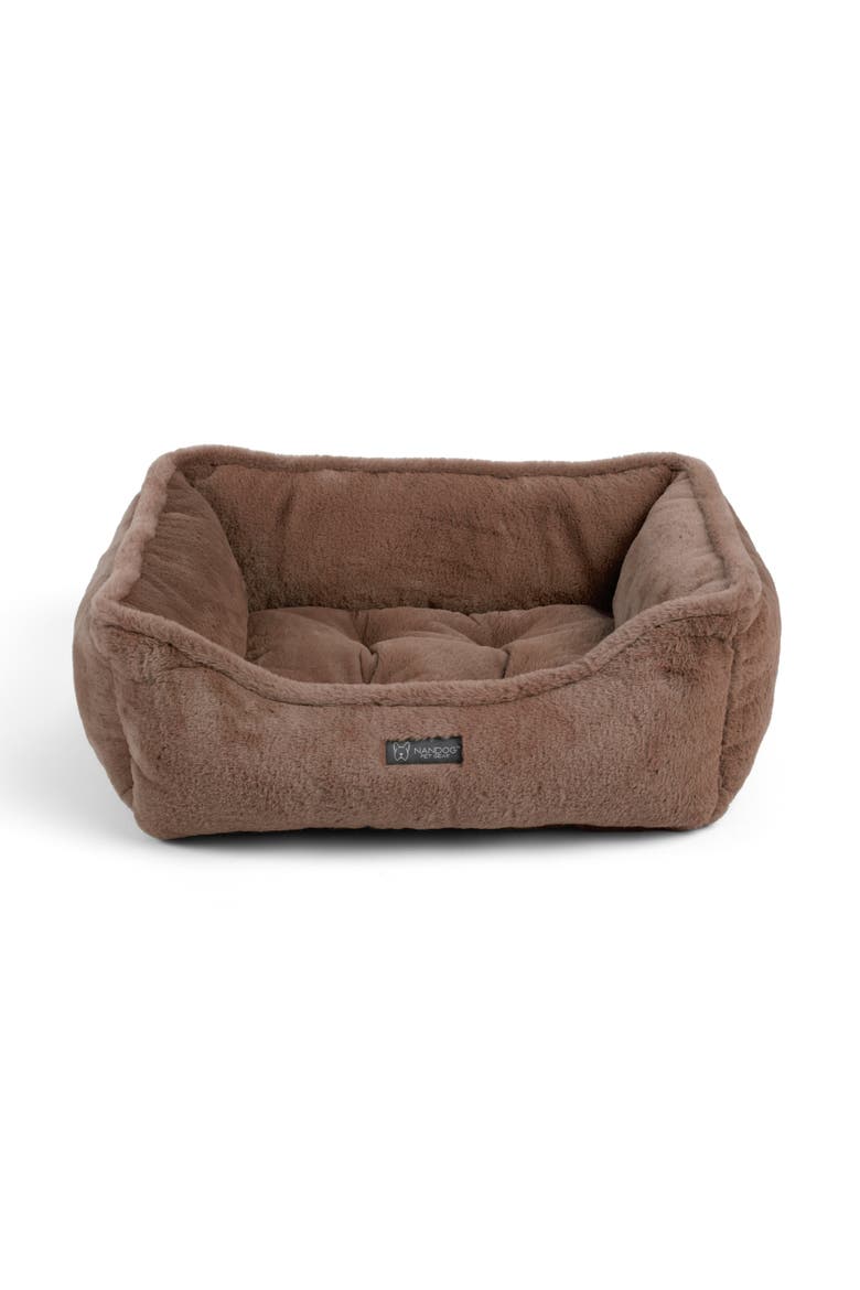 Super Cloud Dog  Bed- Reversible Cat & Dog Bed, Main, color, Mocha Brown