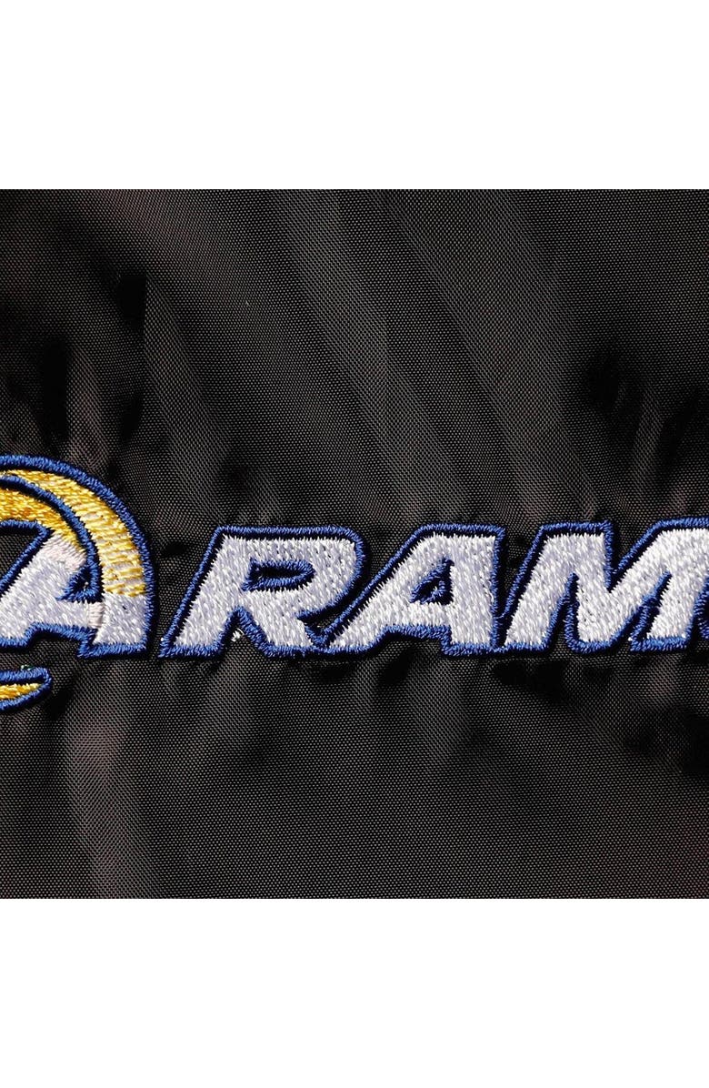 DUNBROOKE Men's Dunbrooke Black Los Angeles Rams Coaches Classic Raglan Full-Snap Windbreaker Jacket, Alternate, color, 