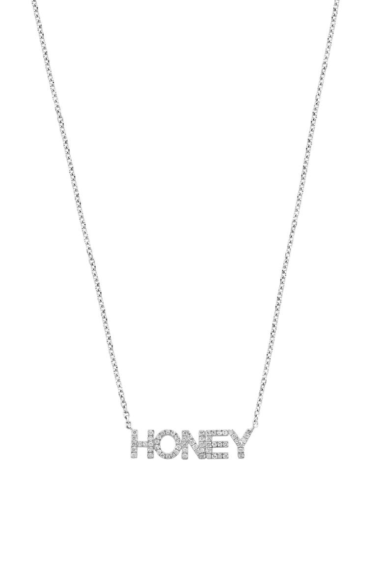 Honey Diamond Pendant Necklace, Main, color, SILVER