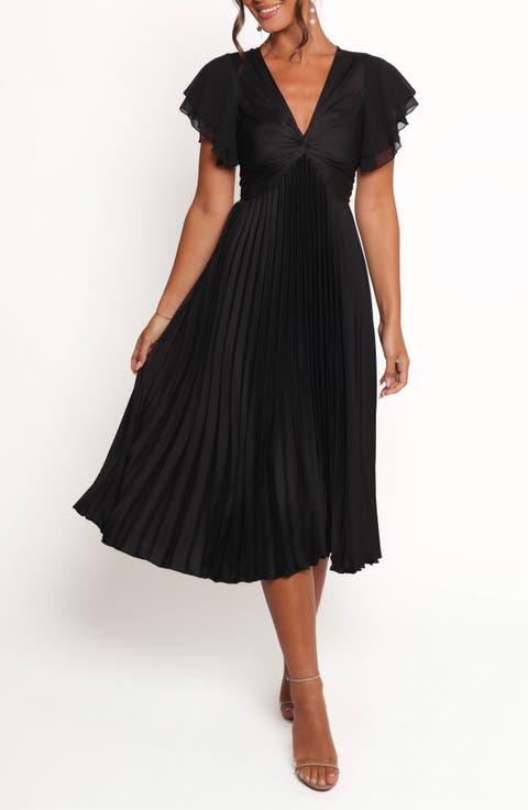 Nova Flutter Sleeve Midi Dress