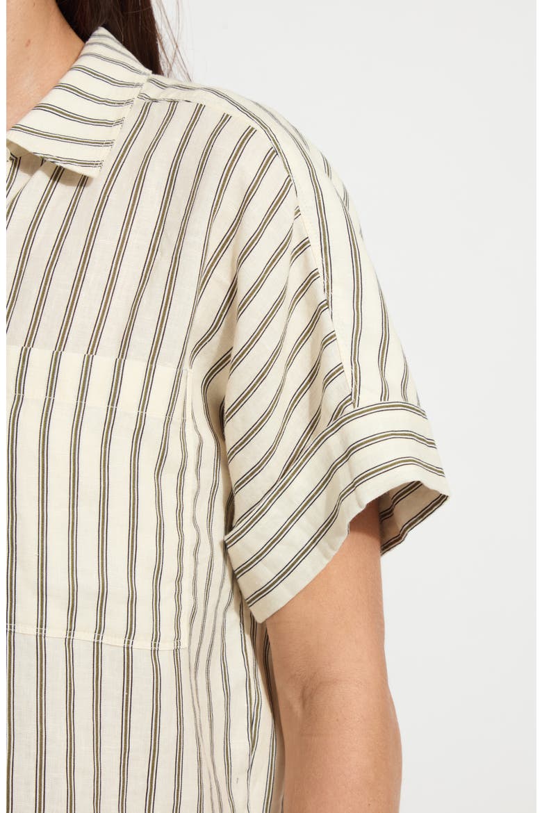 Adley Stripe Linen Button-Up Shirt, Alternate, color, OLIVE GROVE STRIPE