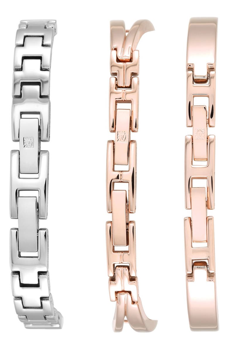 Anne Klein Round Watch & Bangle Set, 26mm, Alternate, color, 