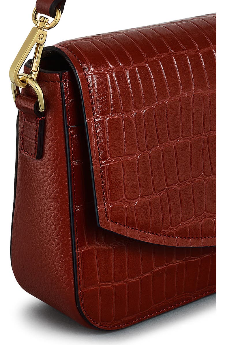 Radley River Road Croc Embossed Leather Crossbody Bag, Alternate, color,