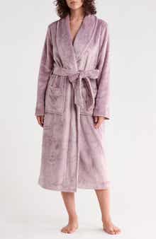 Stripe Plush Midi Robe